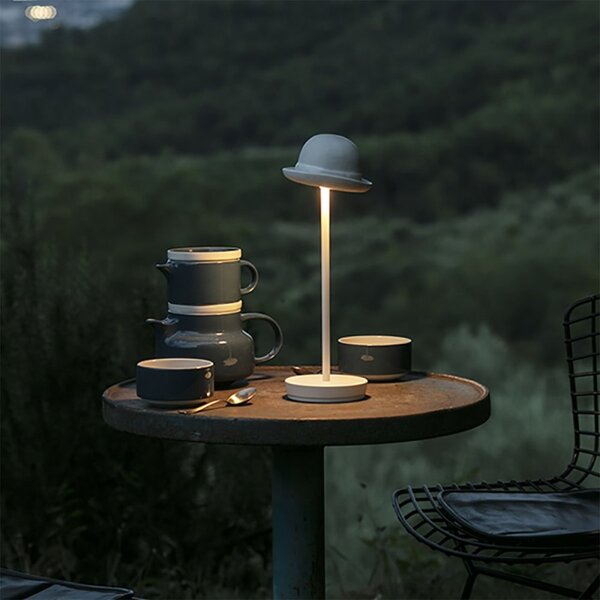 Abat-jour esterno led toscot et voila' 1261 220lm ip55 touch dimmerabile lampada tavolo batteria ottone pmma - Toscot