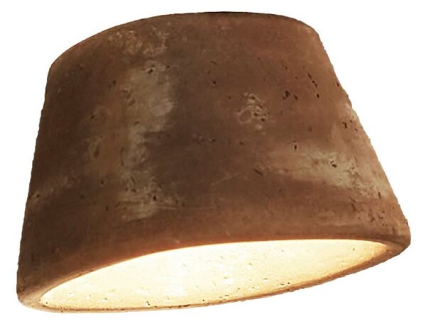Applique esterno led toscot tobo p240 900lm 3000k ip55 lampada parete biemissione artigianale dimmerabile - Toscot