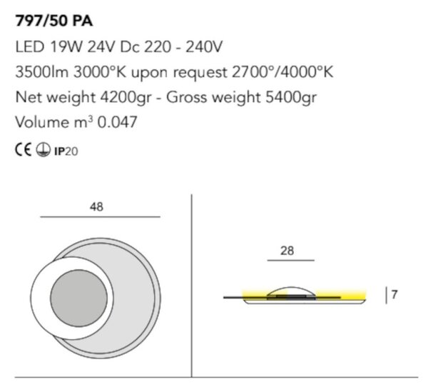 Plafoniera classica cattaneo illuminazione cleo 797 50pa led metallo lampada soffitto - Cattaneo Illuminazione