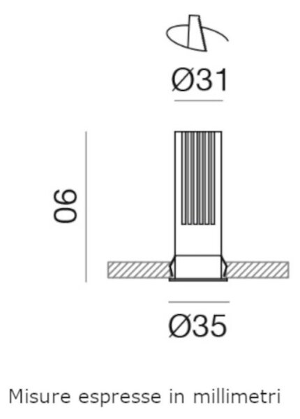 Faretto incasso moderno gea led gfa1411c led alluminio spot cartongesso soffitto - Gea Led