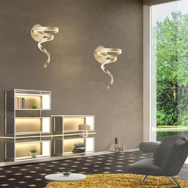 Applique classico redo group scroll 01-4005 led cct lampada parete bronzo dimmerabile - Redo Group