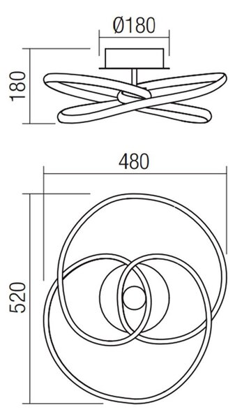 Plafoniera redo group sintra 01-2189 led 2726lm 3000k lampada soffitto ultramoderna dimmerabile - Redo Group