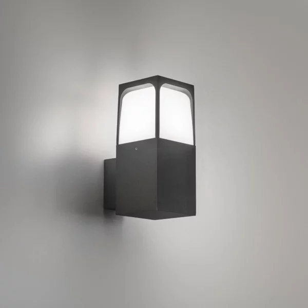 Applique moderno gea led ges2030 e27 led ip44 alluminio policarbonato lampada parete - Gea Led