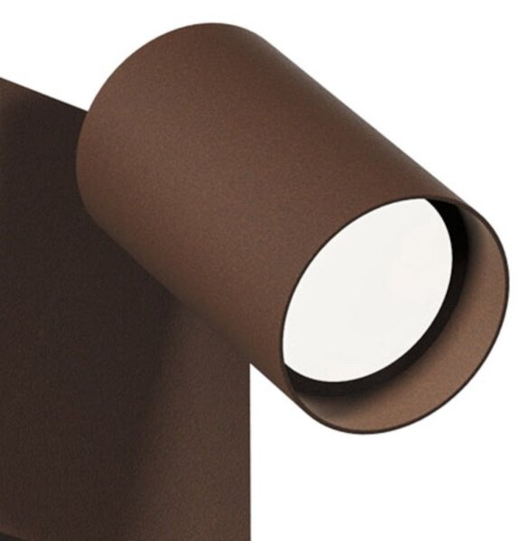 Applique esterno gea led ges2072 led ip65 marrone alluminio spot orientabile classico - Gea Led