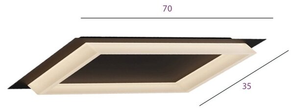 Plafoniera led redo group perimetro 980 982 led cct 2100lm 70x35 lampada soffitto rettangolare moderna - Redo Group