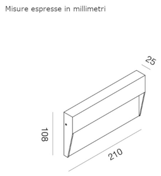 Applique gea led ges1170c led ip65 alluminio policarbonato moderno - Gea Led