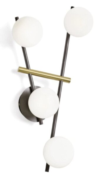 Applique moderna miloox kika 1744 332 g9 led metallo vetro - Miloox