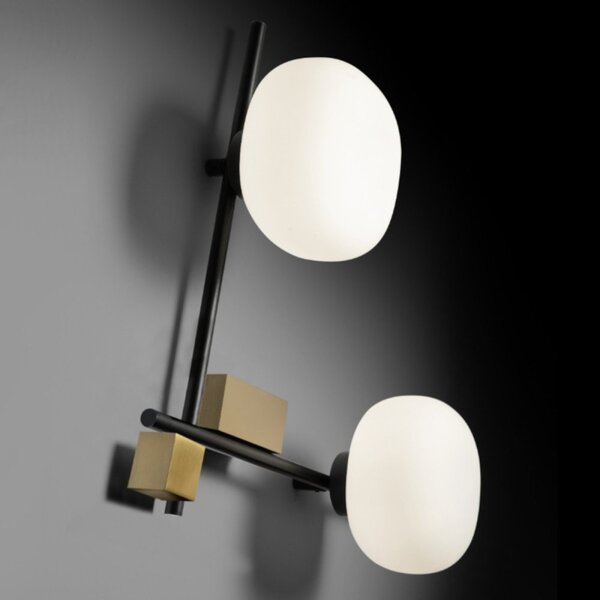 Applique moderno miloox lingotto 1744 344 g9 led metallo vetro - Miloox