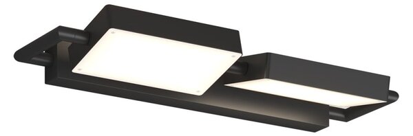 Applique orientabile top light kubi 1212 4 ne led switch 4320lm illuminazione biemissione modulo integrato - Top Light
