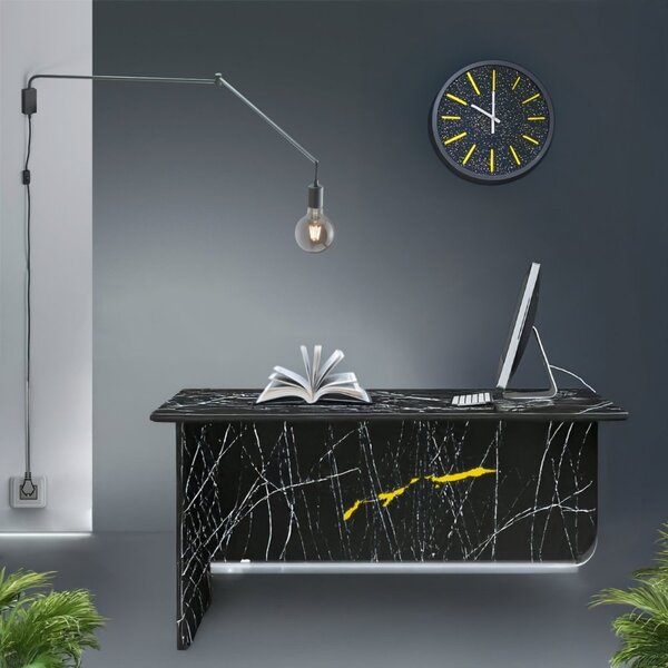 Braccio parete snodabile orientabile trio lithing line 200200132 e27 led metallo nero - Trio Lighting