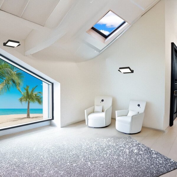 Applique orientabile top light kubi 1212 2 ne led switch 2160lm illuminazione biemissione modulo integrato - Top Light