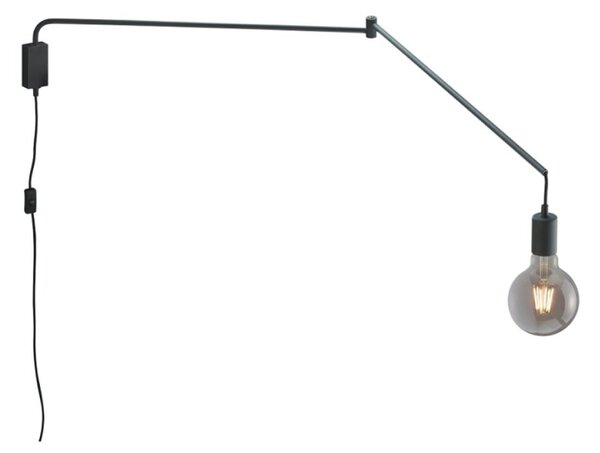 Braccio parete snodabile orientabile trio lithing line 200200132 e27 led metallo nero - Trio Lighting