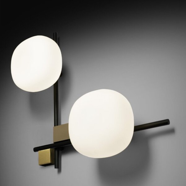 Applique moderno miloox lingotto 1744 344 g9 led metallo vetro - Miloox