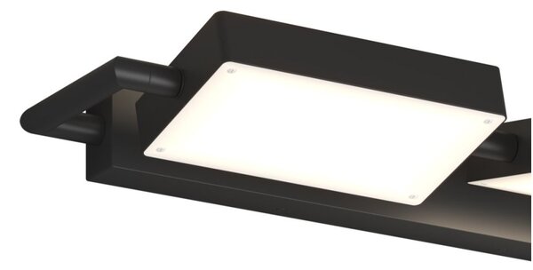 Applique orientabile top light kubi 1212 4 ne led switch 4320lm illuminazione biemissione modulo integrato - Top Light