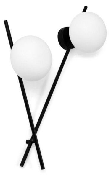 Applique moderna miloox mikado 1744.175 1744.218 g9 led metallo vetro - Miloox
