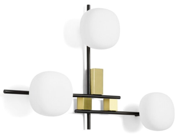 Applique moderno miloox lingotto 1744 346 g9 led metallo vetro - Miloox