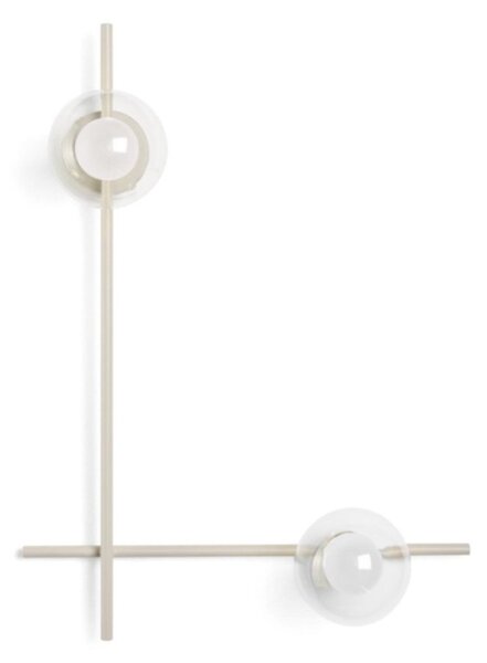 Applique moderna miloox mikado 1744.376 1744.372 g9 led metallo vetro - Miloox