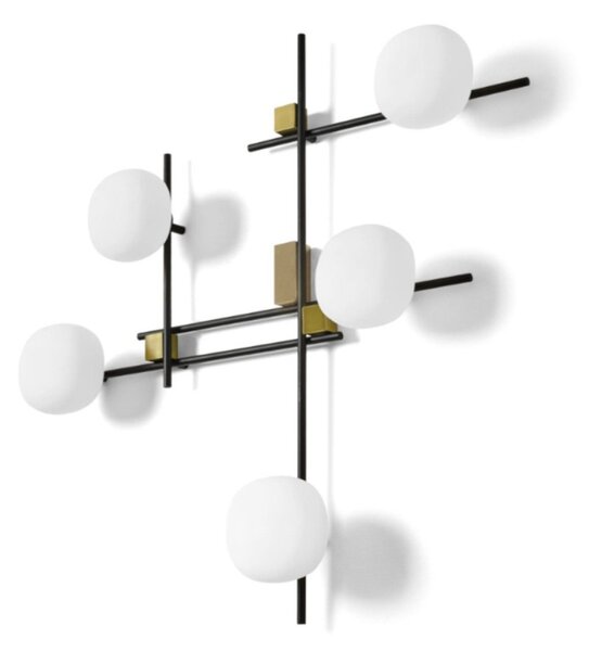 Applique moderno miloox lingotto 1744 348 g9 led metallo vetro - Miloox