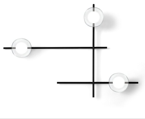 Applique moderna miloox mikado 1744.176 1744.219 g9 led metallo vetro - Miloox