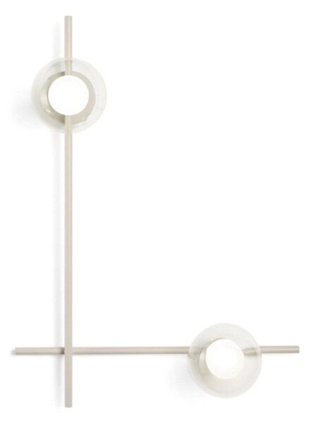 Applique moderna miloox mikado 1744.376 1744.372 g9 led metallo vetro - Miloox