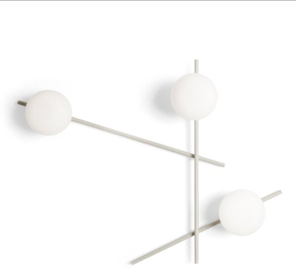 Applique moderna miloox mikado 1744.373 1744.377 g9 led metallo vetro - Miloox