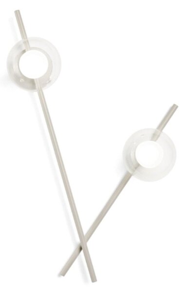 Applique moderna miloox mikado 1744.376 1744.372 g9 led metallo vetro - Miloox