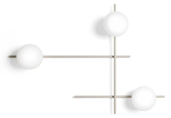 Applique moderna miloox mikado 1744.373 1744.377 g9 led metallo vetro - Miloox