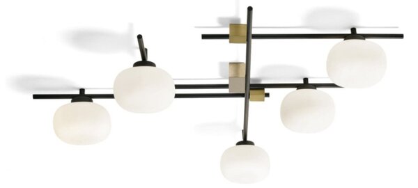 Applique moderno miloox lingotto 1744 348 g9 led metallo vetro - Miloox