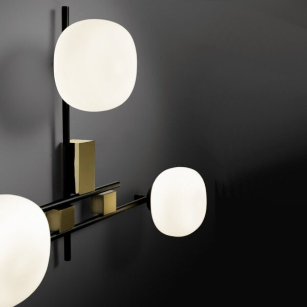 Applique moderno miloox lingotto 1744 346 g9 led metallo vetro - Miloox