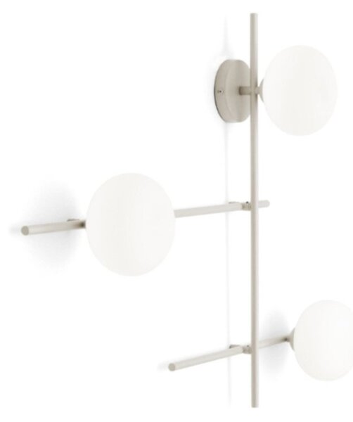 Applique moderna miloox mikado 1744.373 1744.377 g9 led metallo vetro - Miloox