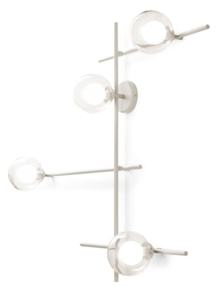 Applique moderna miloox mikado 1744.374 1744.378 g9 led metallo vetro - Miloox