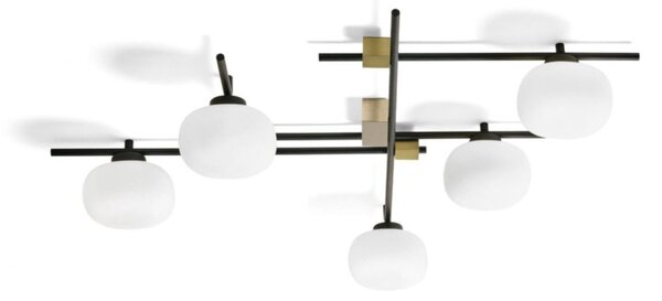 Applique moderno miloox lingotto 1744 348 g9 led metallo vetro - Miloox