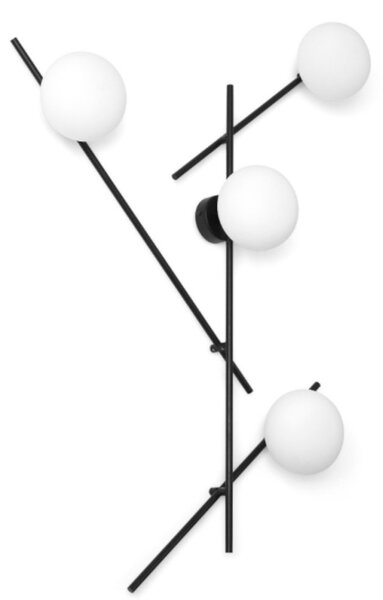 Applique moderna miloox mikado 1744.177 1744.220 g9 led metallo vetro - Miloox