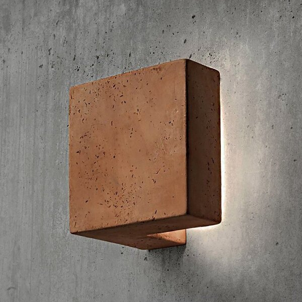 Applique toscot edge p230gx gx53 led 7w ip55 terracotta illuminazione rustica esterno - Toscot