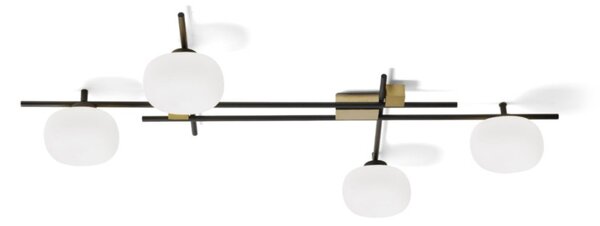 Applique moderno miloox lingotto 1744 347 g9 led metallo vetro - Miloox