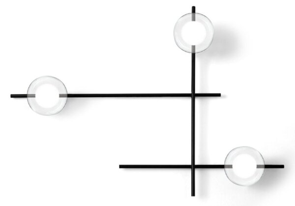 Applique moderna miloox mikado 1744.176 1744.219 g9 led metallo vetro - Miloox