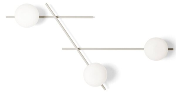 Applique moderna miloox mikado 1744.373 1744.377 g9 led metallo vetro - Miloox