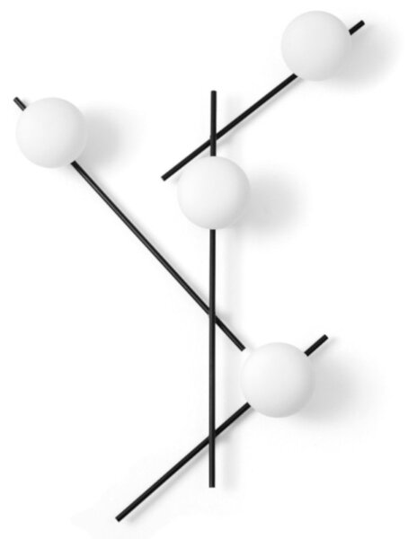 Applique moderna miloox mikado 1744.177 1744.220 g9 led metallo vetro - Miloox