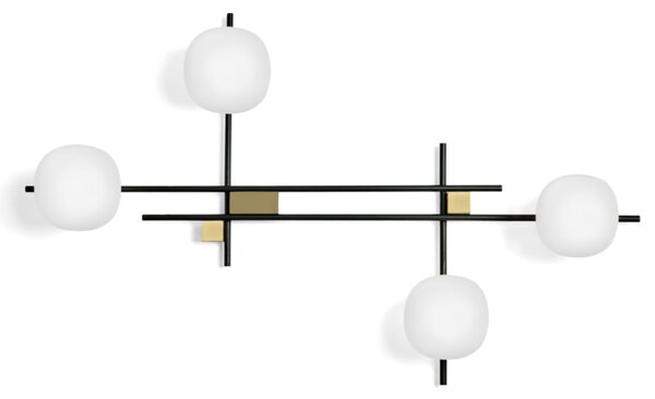 Applique moderno miloox lingotto 1744 347 g9 led metallo vetro - Miloox
