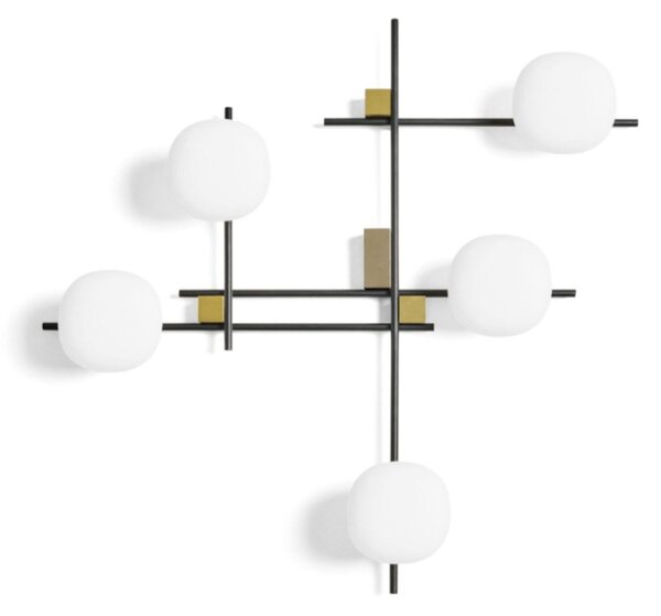 Applique moderno miloox lingotto 1744 348 g9 led metallo vetro - Miloox