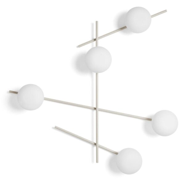 Applique moderna miloox mikado 1744.375 1744.379 g9 led metallo vetro - Miloox