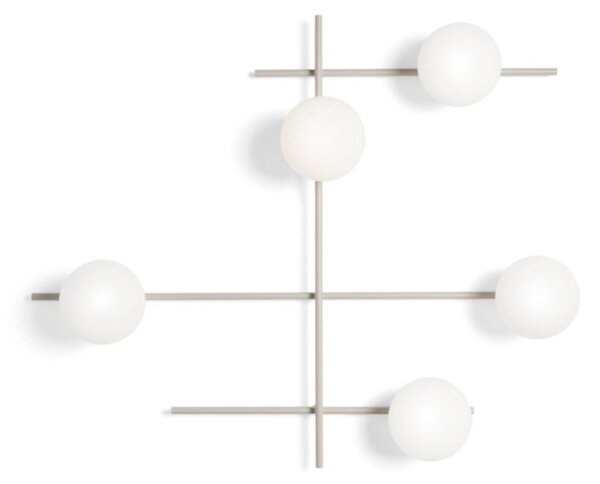 Applique moderna miloox mikado 1744.375 1744.379 g9 led metallo vetro - Miloox
