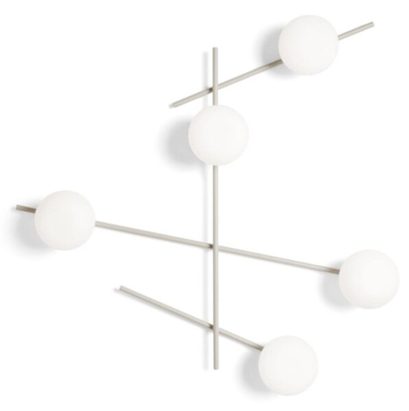 Applique moderna miloox mikado 1744.375 1744.379 g9 led metallo vetro - Miloox