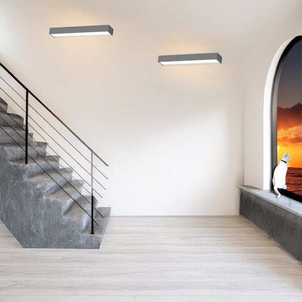 Applique moderno top light bios 1213 55 led switch 2640lm alluminio illuminazione modulo integrato - Top Light