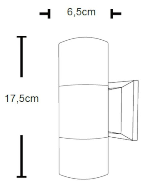 Applique classico lampadari bartalini wolg c gu10 led ip65 alluminio biemissione - Lampadari Bartalini Gesso