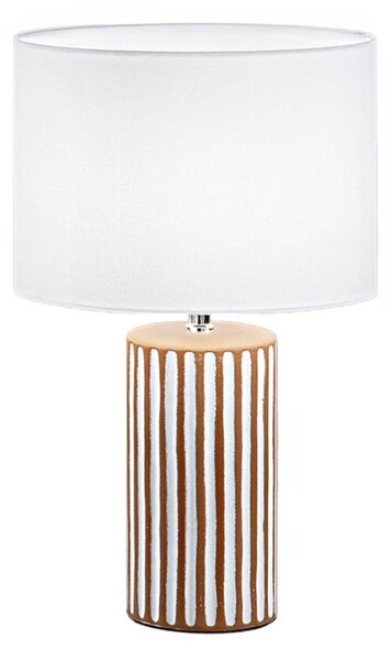Abat-jour classica perenz tribale 8288 e27 led paralume tessuto bianco ceramica colorata - Perenz