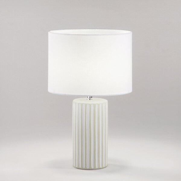 Abat-jour classica perenz tribale 8288 e27 led paralume tessuto bianco ceramica colorata - Perenz