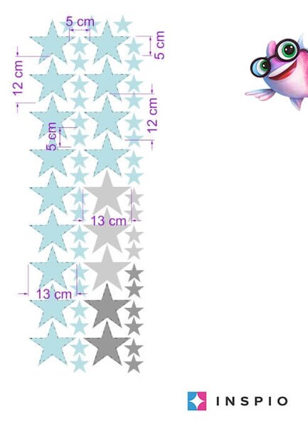 Adesivi da parete - Stelle color mentolo