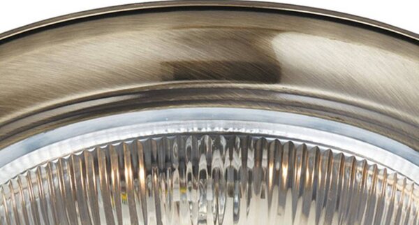Searchlight Plafoniera American Diner, dimmerabile, Bronzo / Ottone antico, Bagno, Metallo, Antico, Plafoniera