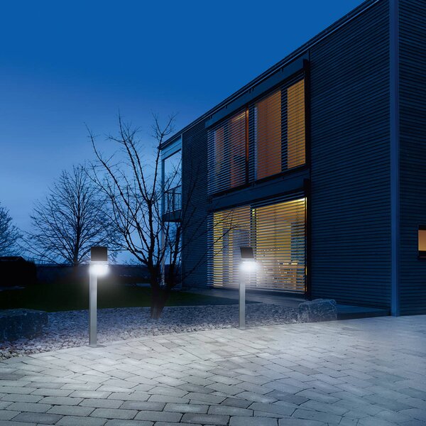 STEINEL XSolar Stand lampada LED solare argento XSOLAR GL-S, Alluminio / Grigio / Zincato, Metallo, Moderno, Lampade solari